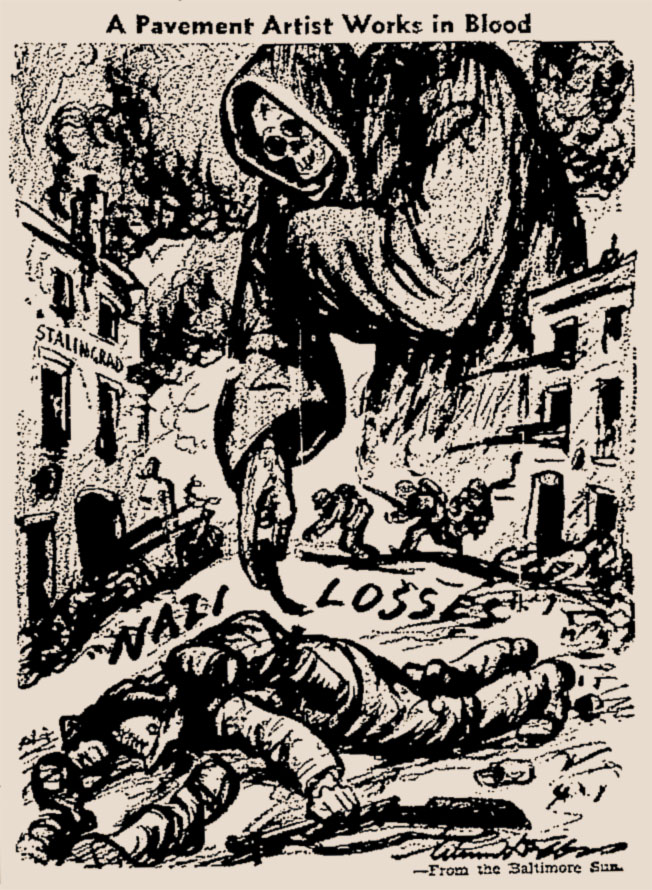 Illustration for the Baltimore Sun - 30th september 1942